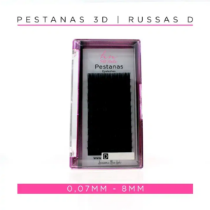 Caixa Pestanas 3D/Russas D 0,07mm 08mm