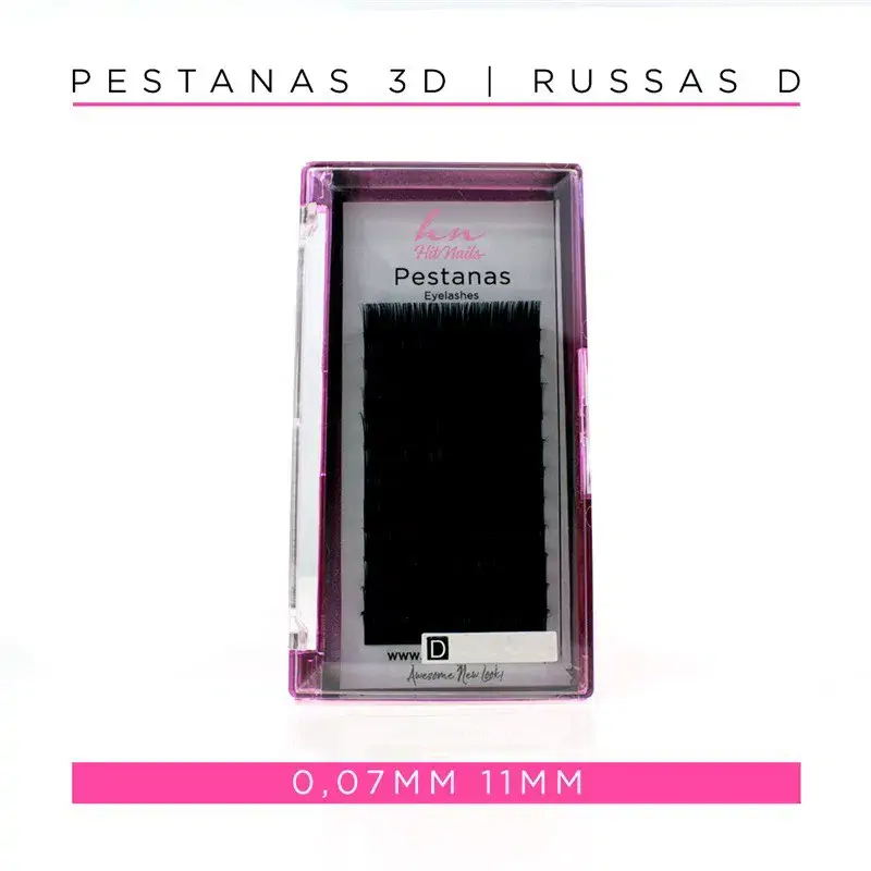 Caixa Pestanas 3D/Russas D 0,07mm 11mm